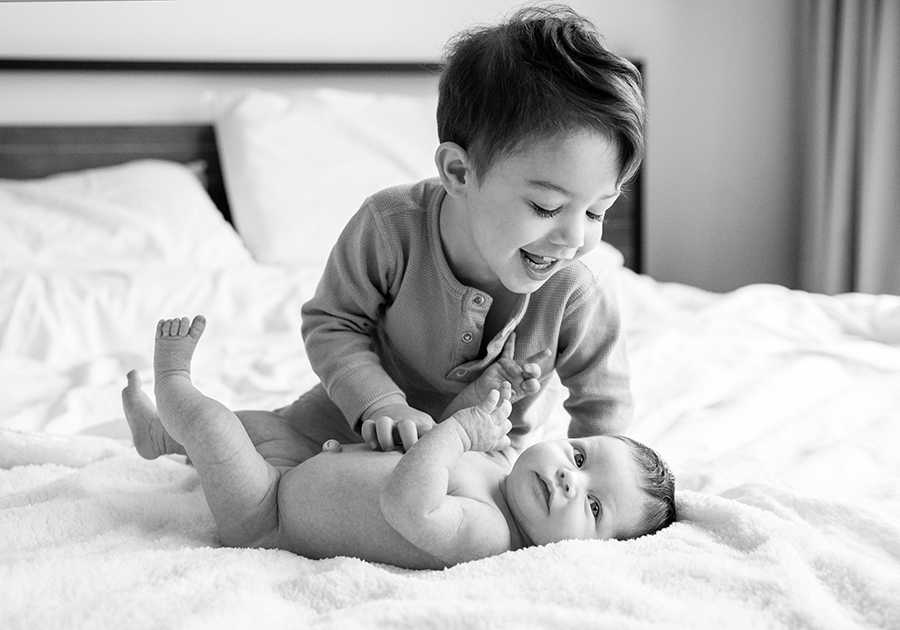 Newborn with big brother